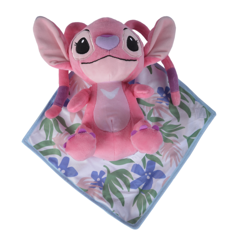  angel peluche dans sa couverture rose 25 cm 